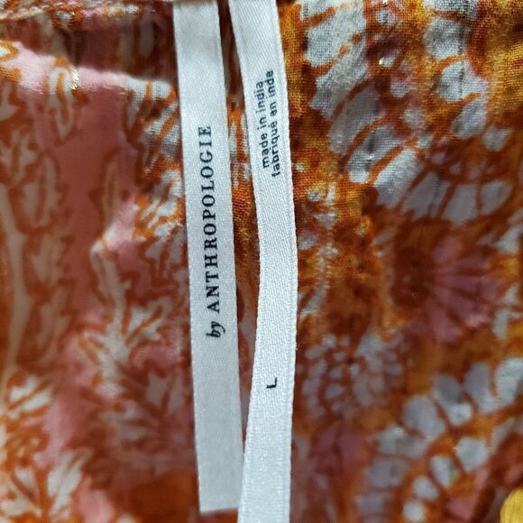 ANTHROPOPLOGY Women's Bohemian Top Size Large - Picture 4 of 5